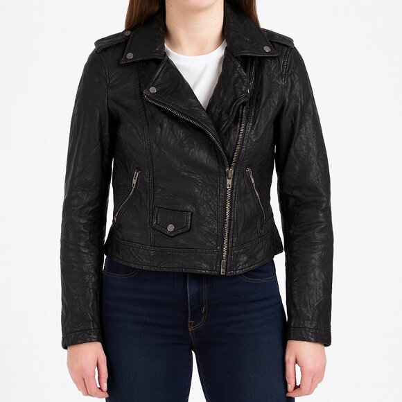 Treasure & Bond Jackets & Blazers - Treasure & Bond 100% Leather Moto Jacket Size XXS